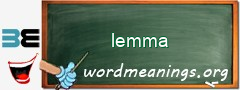 WordMeaning blackboard for lemma